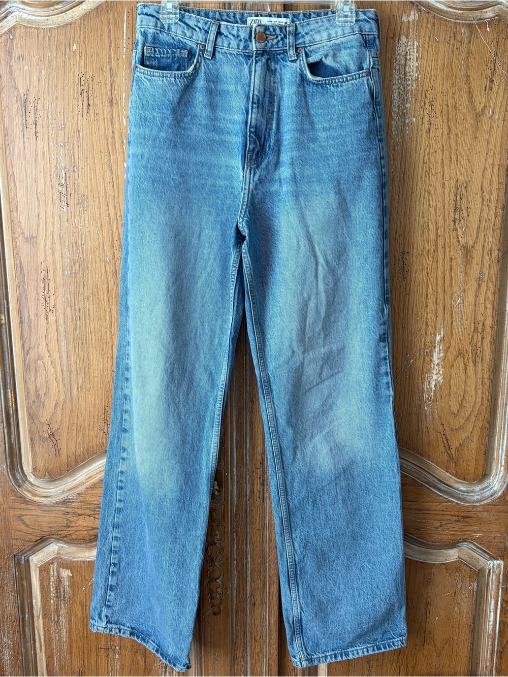 Zara Light Blue Wide-Leg high rise  Jeans inseam 32 size 6